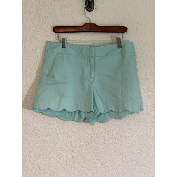 ATTYRE New York Pants - ATTYRE New York Scalloped Hem Shorts Mint 6 Women Scalloped Hem Pastel Summer